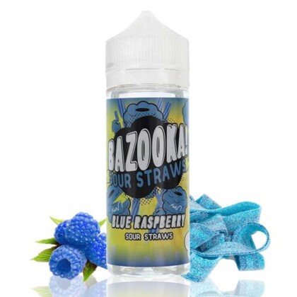 bazooka sour straws blue raspberry ml