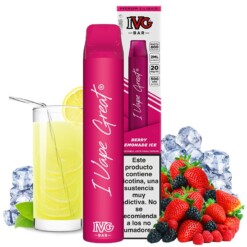 Pod Vaper Desechable Berry Lemonade Ice IVG Bar Plus