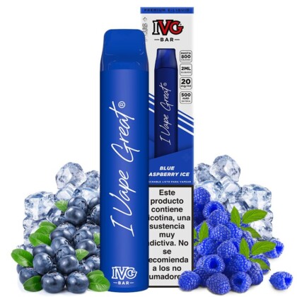 Pod Vaper Desechable Blue Raspberry Ice IVG Bar Plus