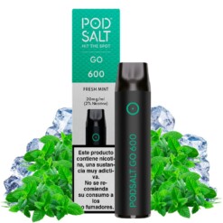 Pod Vaper Desechable Fresh Mint 600puffs Pod Salt Go