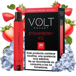Pod Vaper Desechable Strawberry Ice Volt Pocket
