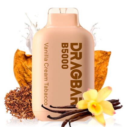 Pod Vaper desechable Dragbar B5000 Vanilla Cream Tabacco Zovoo