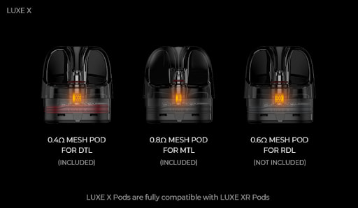 pod kit luxe x Pods de Luxe X compatibles con los de Luxe XR