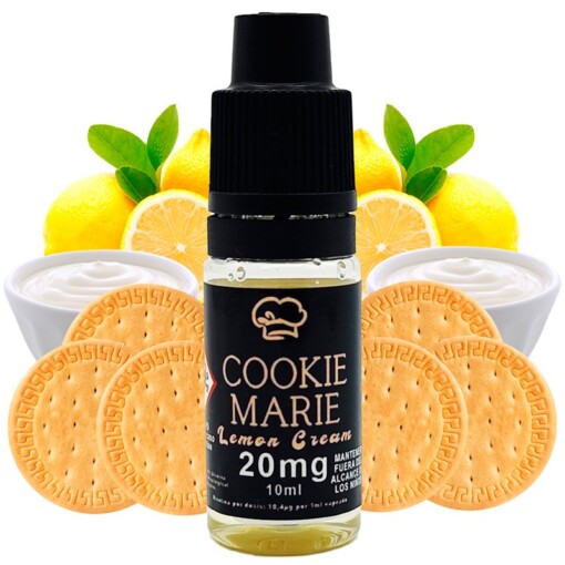 sales vapeo Lemon Cream 10ml - Cookie Marie Nic Salts