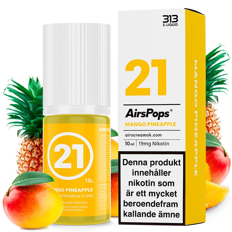 sales vapeo 313 Nic Salts by Airscream - No.21 Mango Pineapple - 10ml - vapori
