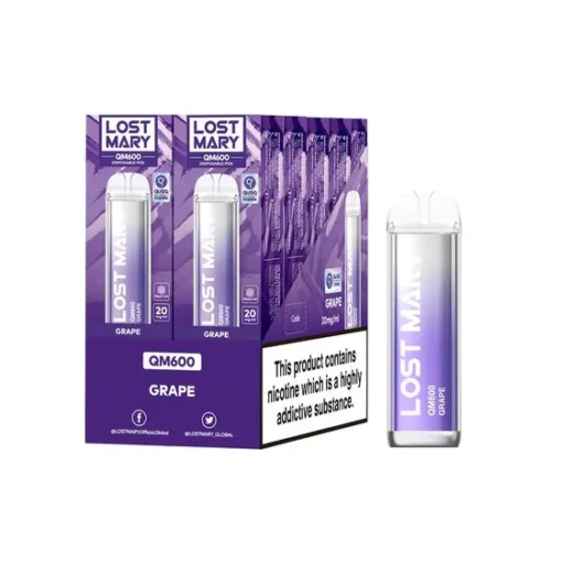 Caja x 10 Desechable Lost Mary QM600 - Grape - 20mg