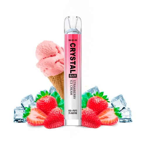 Ske Vaper Desechable Crystal Bar - Strawberry ice Cream - 20mg - vapori