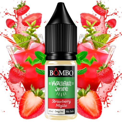 sales nicotina Wailani Juice Nic Salts by Bombo - Strawberry Mojito - 10ml - vapori