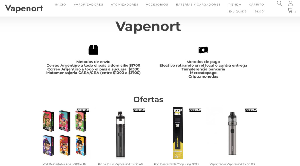 Vapenort Homepage
