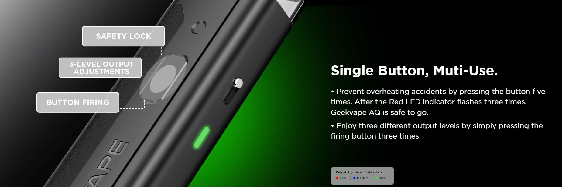 Geekvape - AQ 1000mAh un solo boton