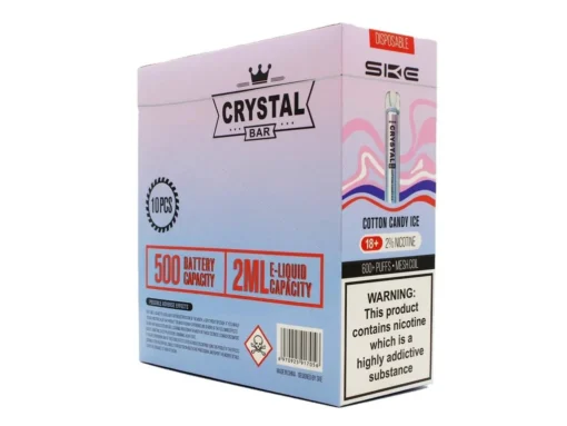 Caja x 10 Ske Desechable Crystal Bar - Cotton Candy Ice - 20mg