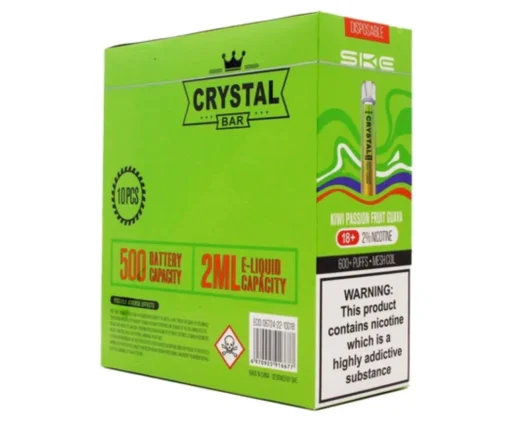 Caja x 10 Ske Desechable Crystal Bar - Kiwi Passion Fruit Guava - 20mg