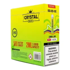 Caja x 10 Ske Desechable Crystal Bar - Lemon & Lime - 20mg