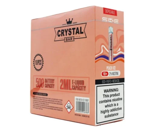 Caja x 10 Ske Desechable Crystal Bar - Peach Ice - 20mg