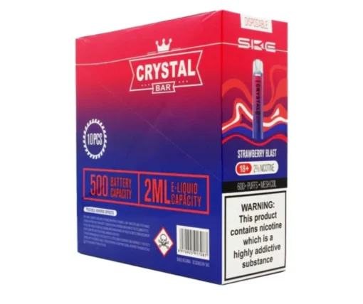 Caja x 10 Ske Desechable Crystal Bar - Strawberry Blast - 20mg