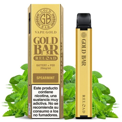 24K Spearmint Pod 2ml - Gold Bar + Reload Battery