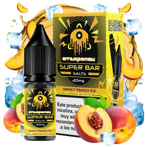 Atemporal Super Bar Salts by The Mind Flayer - Sweet Peach Ice 10ml