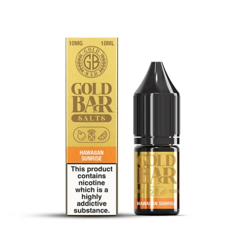 sales gold bar 10ml nic salts Hawaiian Sunrise