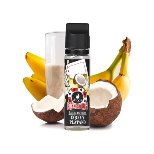 Batido de Coco Plátano 50ml (Shortfill) - Drops Poker Fruits