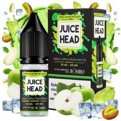 Juice Head Nic Salts & Bombo - Green Apple Pear Kiwi Ice 10ml