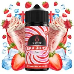 Bombo Bar Juice - Strawberry Milkshake Ice 100ml