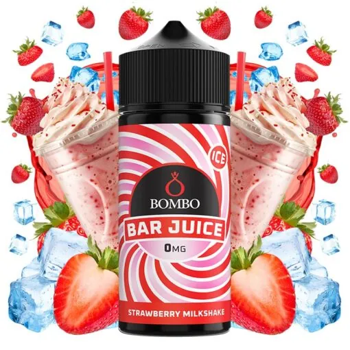 Bombo Bar Juice - Strawberry Milkshake Ice 100ml