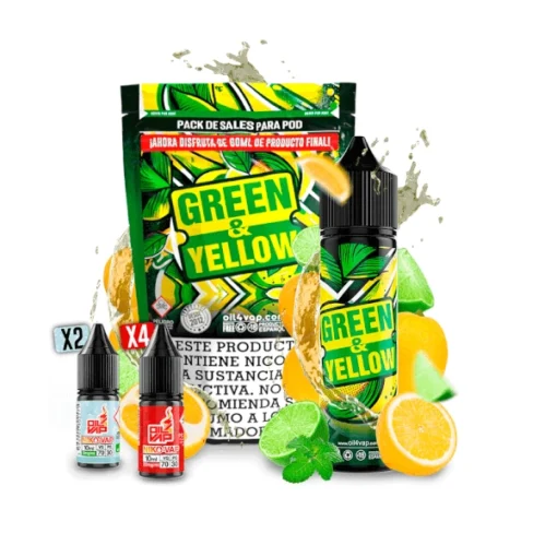 Green & Yellow 60ml - Oil4vap Salts Pack