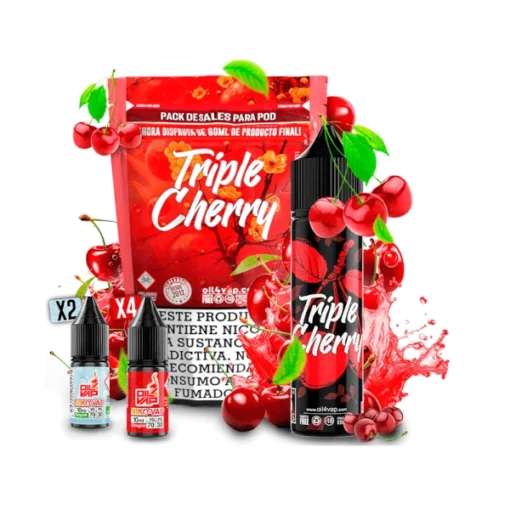 Triple Cherry 60ml - Oil4vap Salts Pack