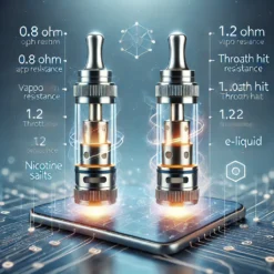 diferencia entre 0.8 y 1.2 ohm